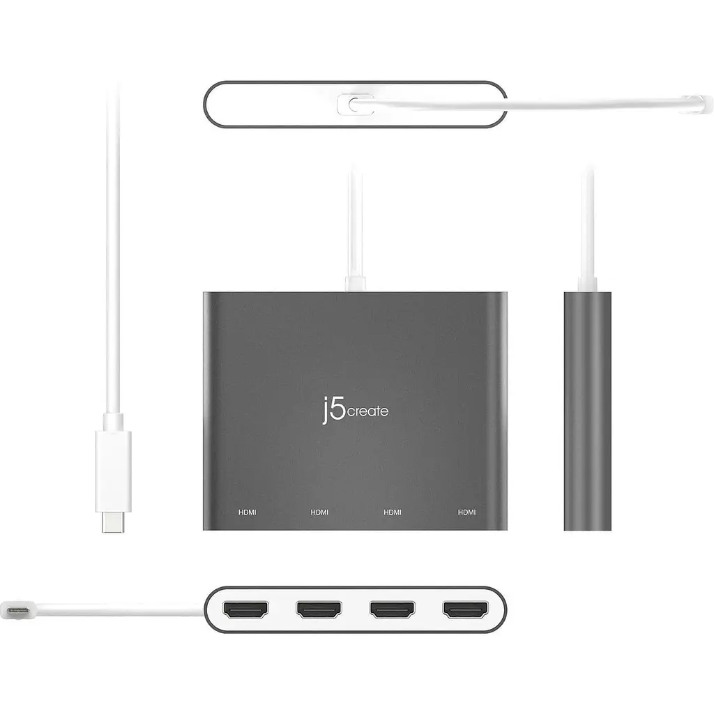 USB-Хаб j5create JCA366-N USB-C на 4xHDMI (JCA366-N) - фото 3