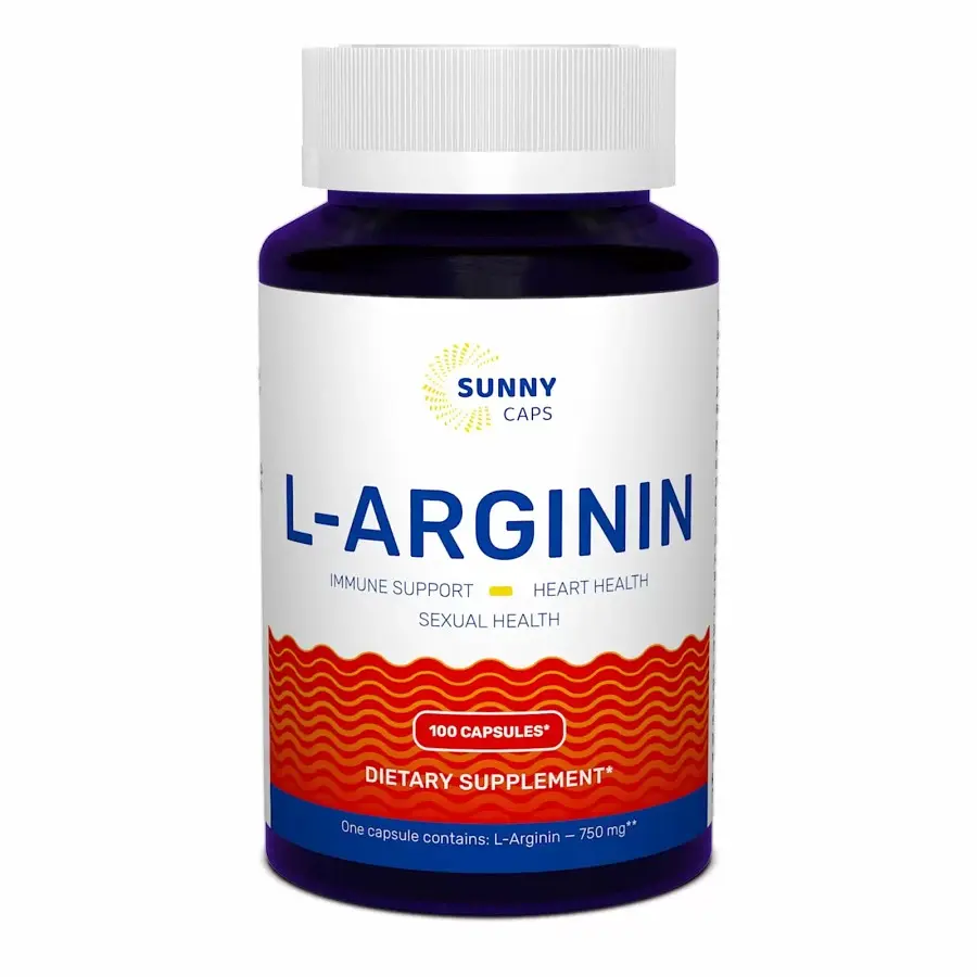 Амінокислота Sunny Caps L-Arginine, 100 капсул