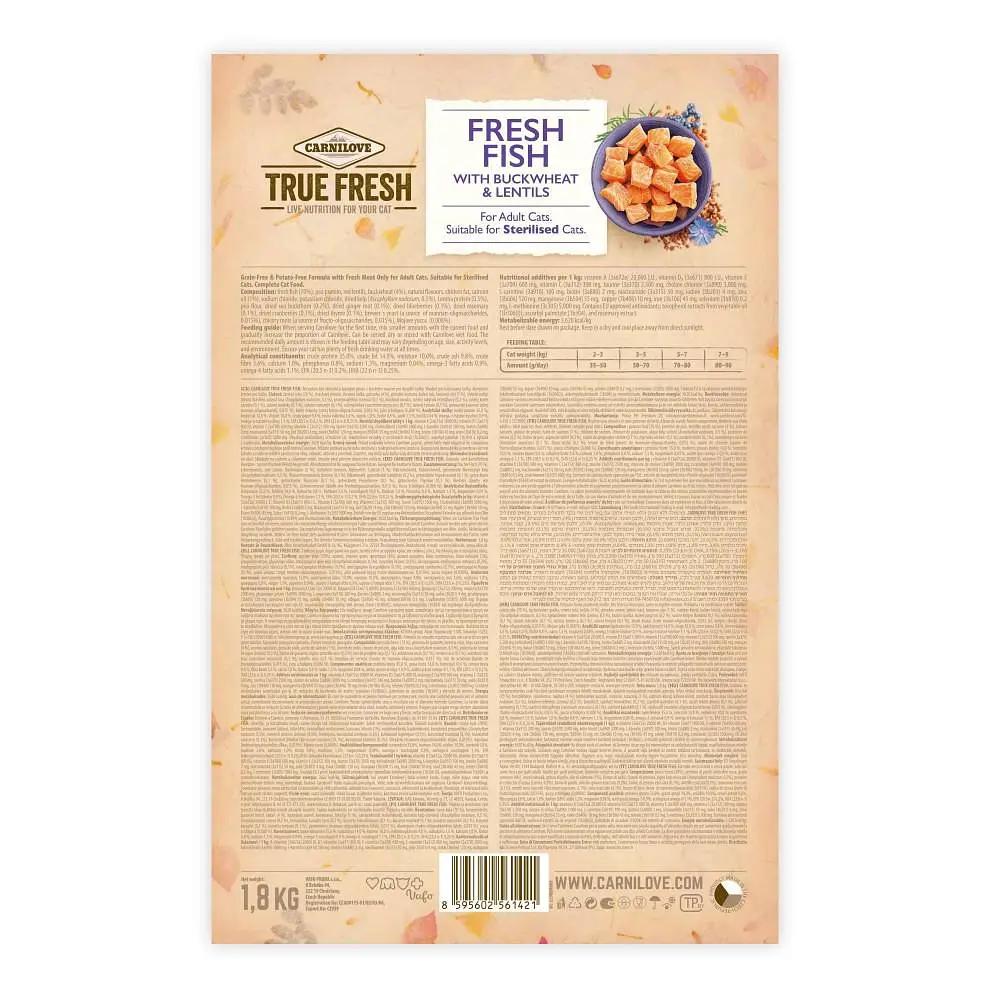 Сухий корм Carnilove True Fresh Cat для дорослих кішок, з рибою, 1,8 кг - фото 9