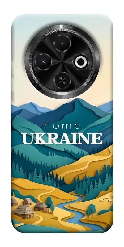 TPU чохол Demsky Ukraine home для TECNO Spark 30C