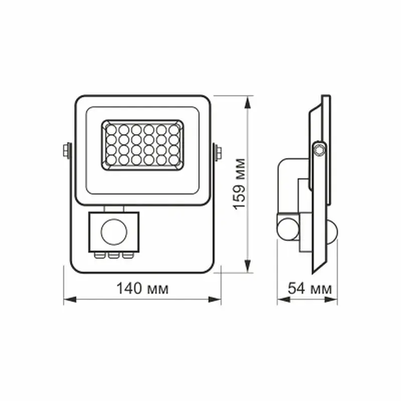 Прожектор Videx LED 10W 5000K с датчиком движения (VL-F2e105W-S) - фото 6