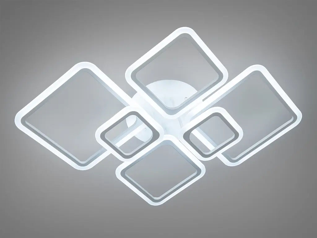 Белая потолочная светодиодная люстра смарт светильник, 105W - фото 3