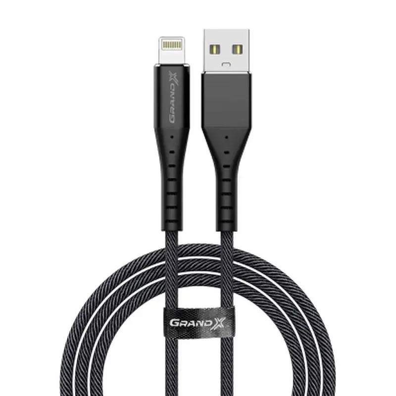 Дата кабель USB 2.0 AM to Lightning 1.2m FL-12B Grand-X (FL-12B) - фото 2
