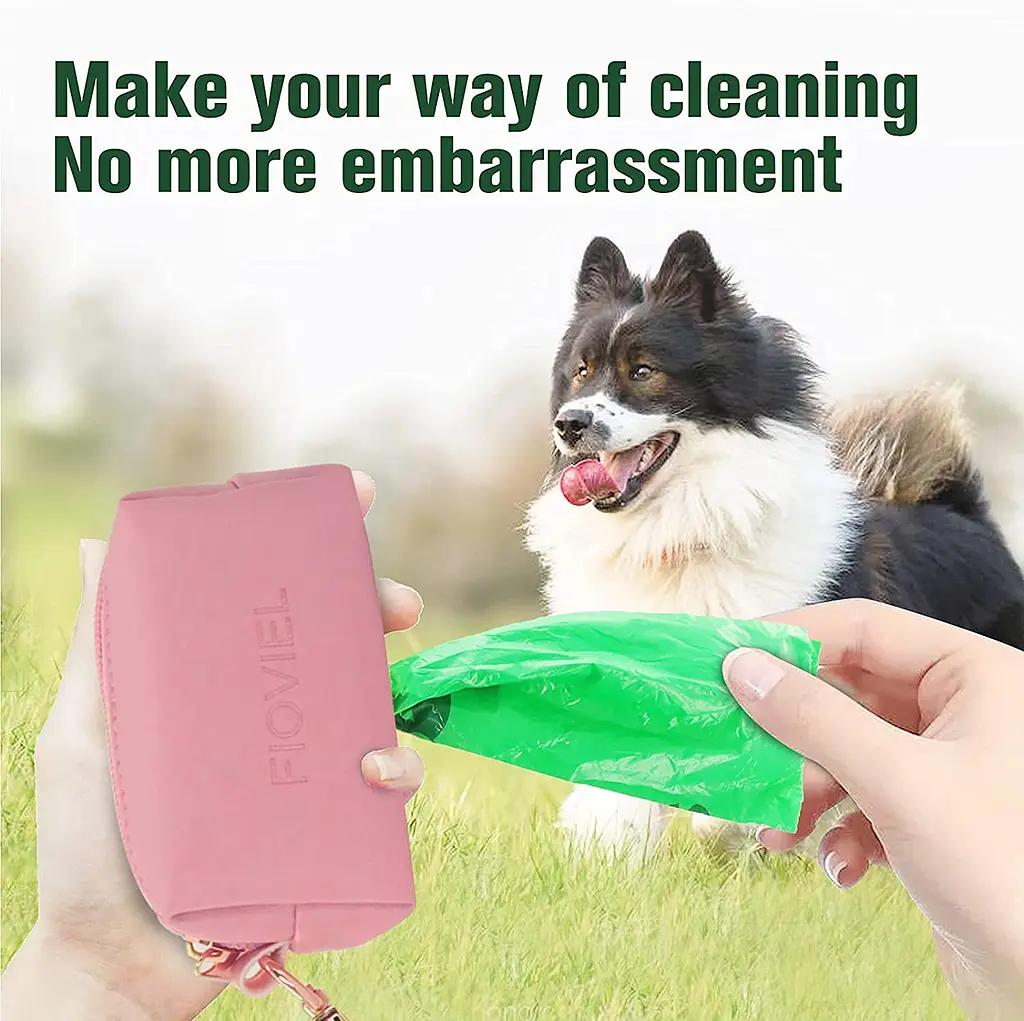 Диспенсер для біопакетів Fioviel dog poop bag dispenser рожевий - фото 8