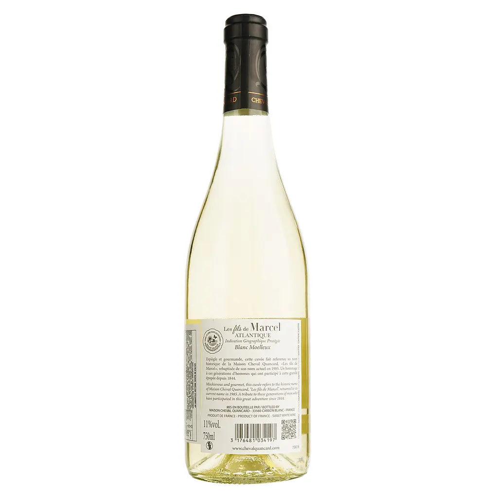 Вино Les Fils de Marcel Moelleux Vin de Pays Atlantique Blanc біле напівсолодке 0.75 л - фото 2
