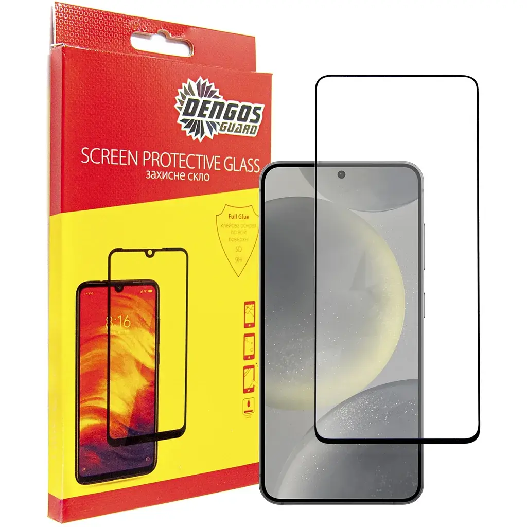 Скло захисне Dengos Full Glue Samsung Galaxy S24 (black) (TGFG-351) - фото 3