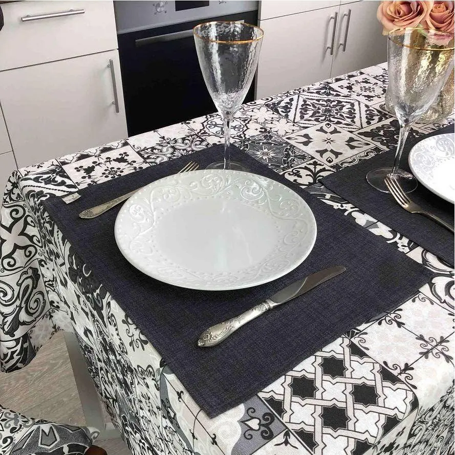 Серветка на стіл Прованс Black Milan 45х35 см чорна (23609) - фото 3