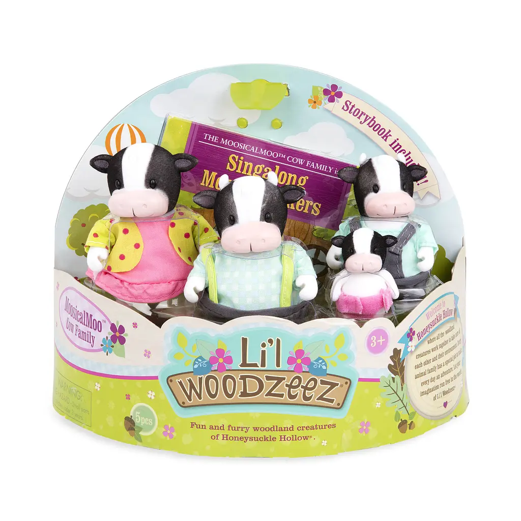 Набор фигурок Li'l Woodzeez Семья Коров 4од книга EN det0018104 - фото 3