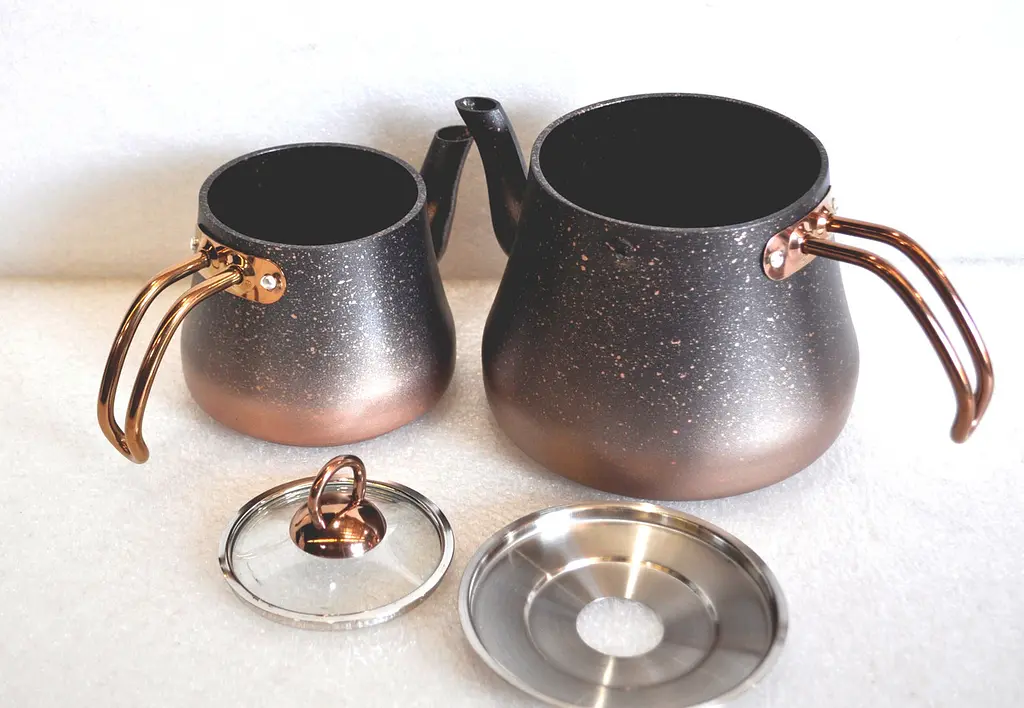 Двоярусний чайник O.M.S. Collection 8200-XL Bronze (1,8/3,75 л.) - фото 8
