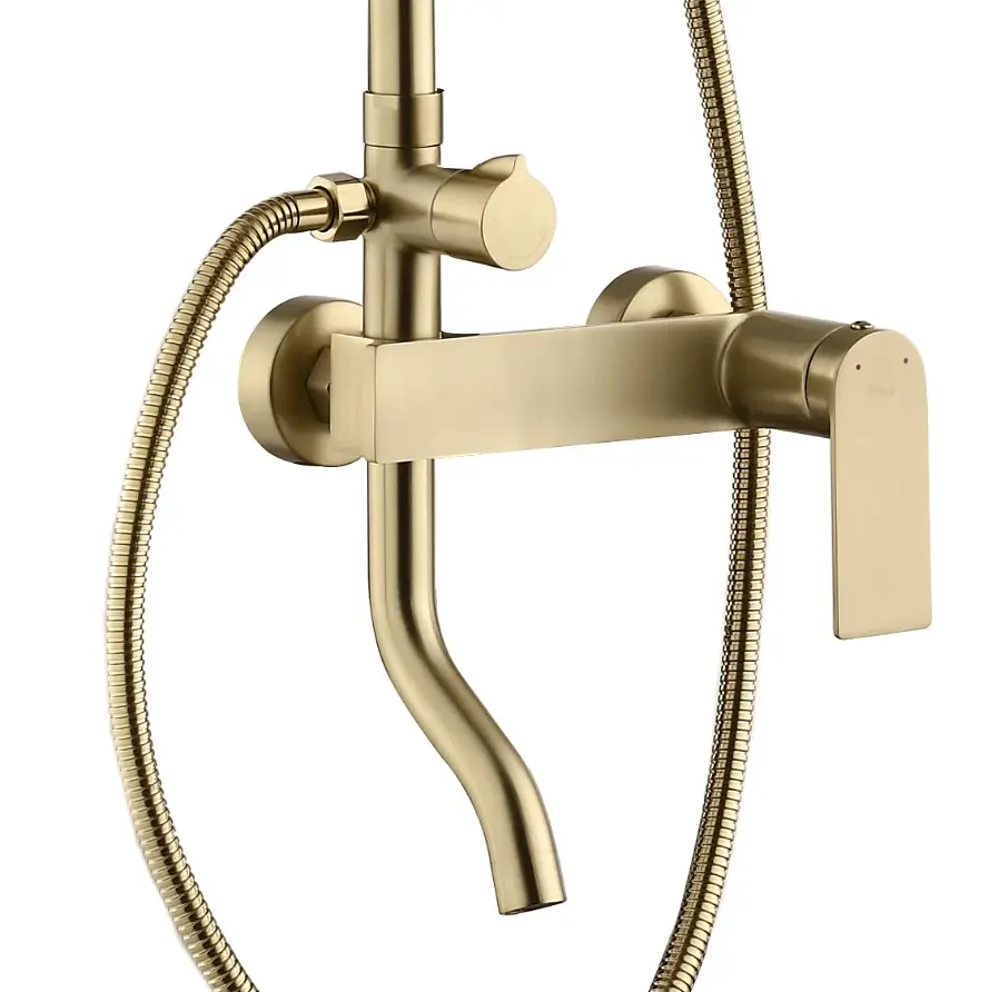 Душова система з виливом Rea Storm 2.0 brushed gold REA-P9535 - фото 2