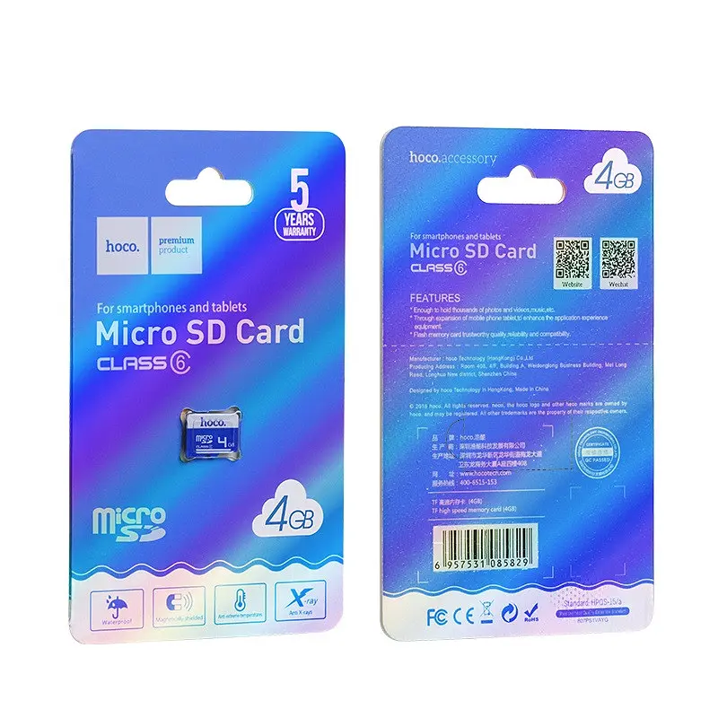 Карта флеш пам'яті Hoco MicroSD 4GB Class 6 - фото 2
