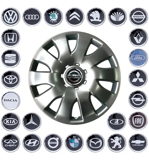 Ковпак колеса з емблемою Renault Opel Nissan SKS425 R16 сірий з логотипом на вибір 4 шт - фото 2