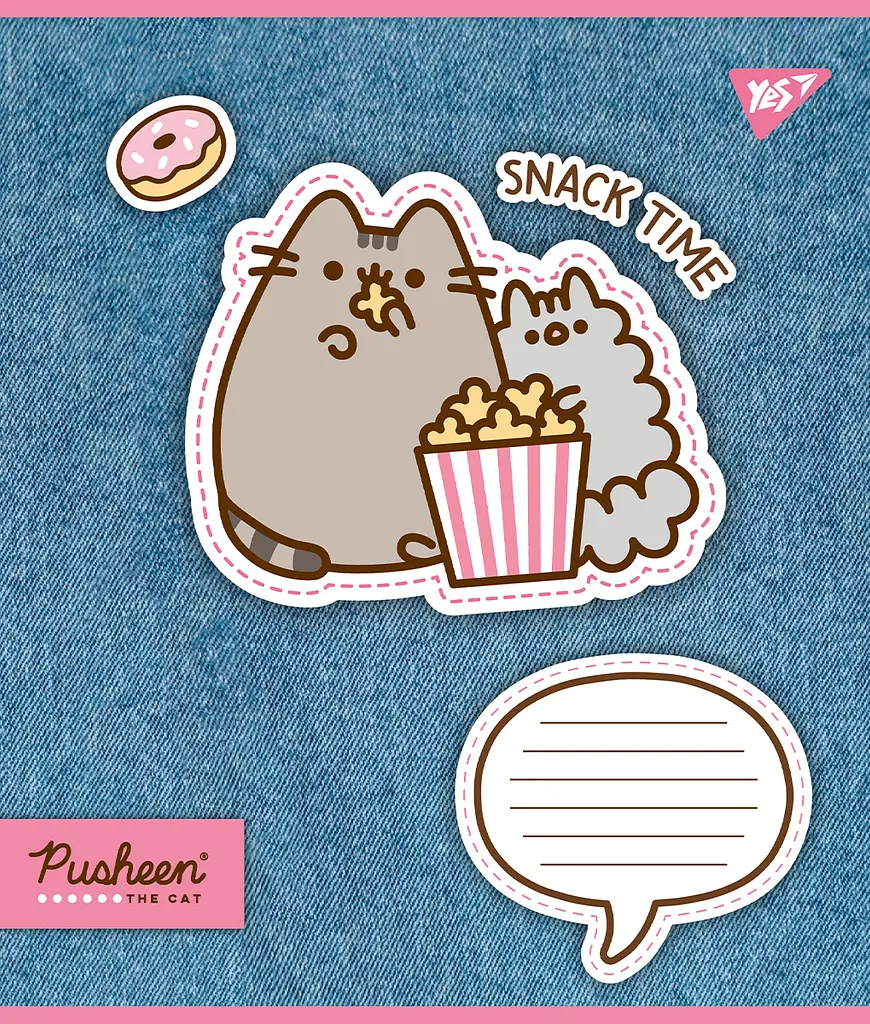 Набір зошитів Yes Pusheen. Snack time А5 в лінійку 12 аркушів 25 шт. (767229) - фото 2