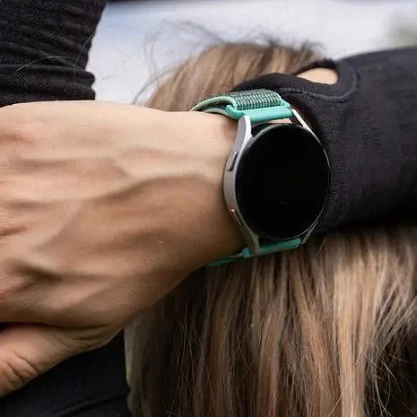 Ремінець нейлоновий на липучці BeWatch для Samsung Galaxy Watch 4/5/6 М'ятний (1011331.4UW) - фото 6