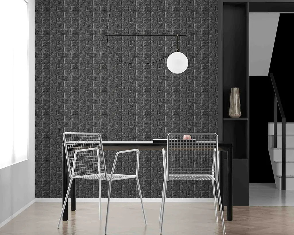 Самоклеюча декоративна 3D панель Loft Expert цегла графіт 700x770x5 мм - фото 4