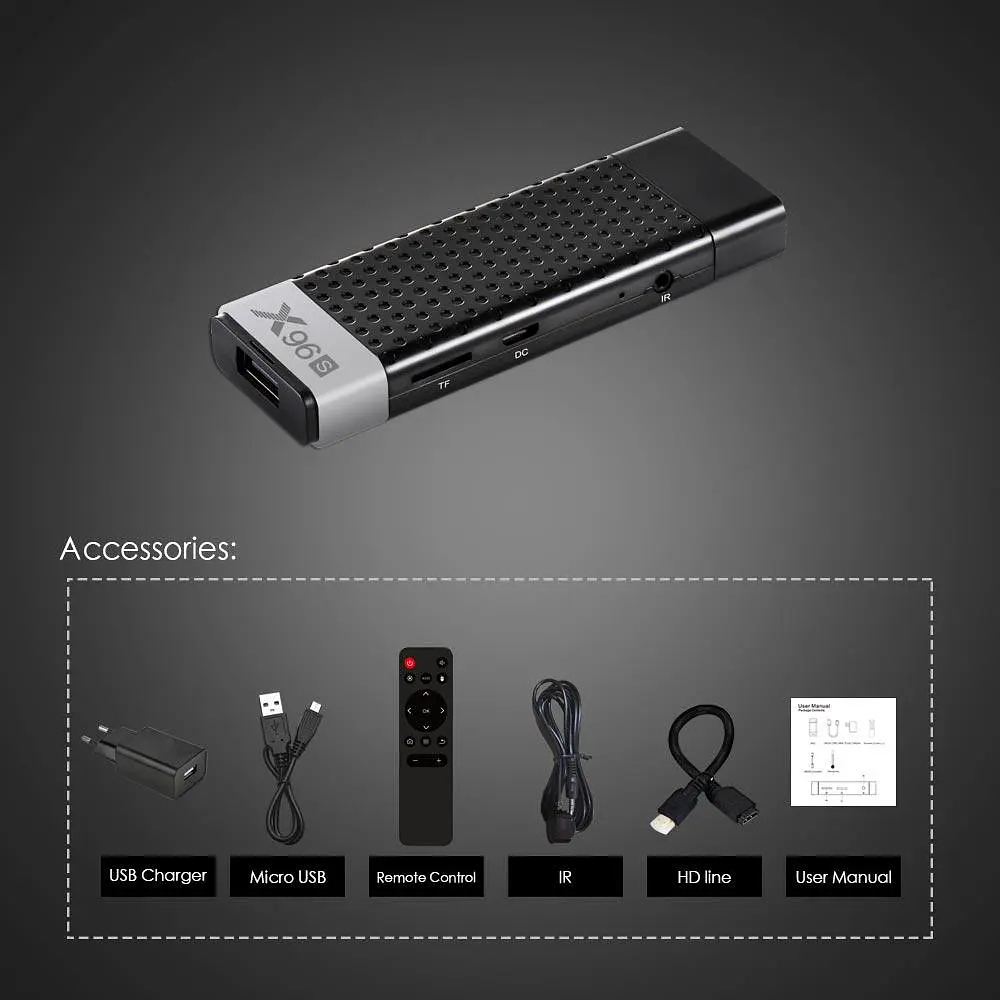 Android TV приставка Amlogic TV Stick X96S |S905Y2, 2GB RAM, 16GB ROM| - фото 3
