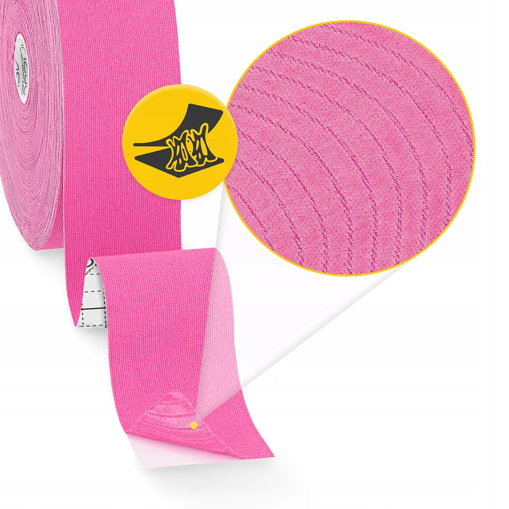 Стрічка кінезіологічна (кінезіо тейп) 4FIZJO 5 см x 31 м Sky Pink (P-5905973405553) - фото 4