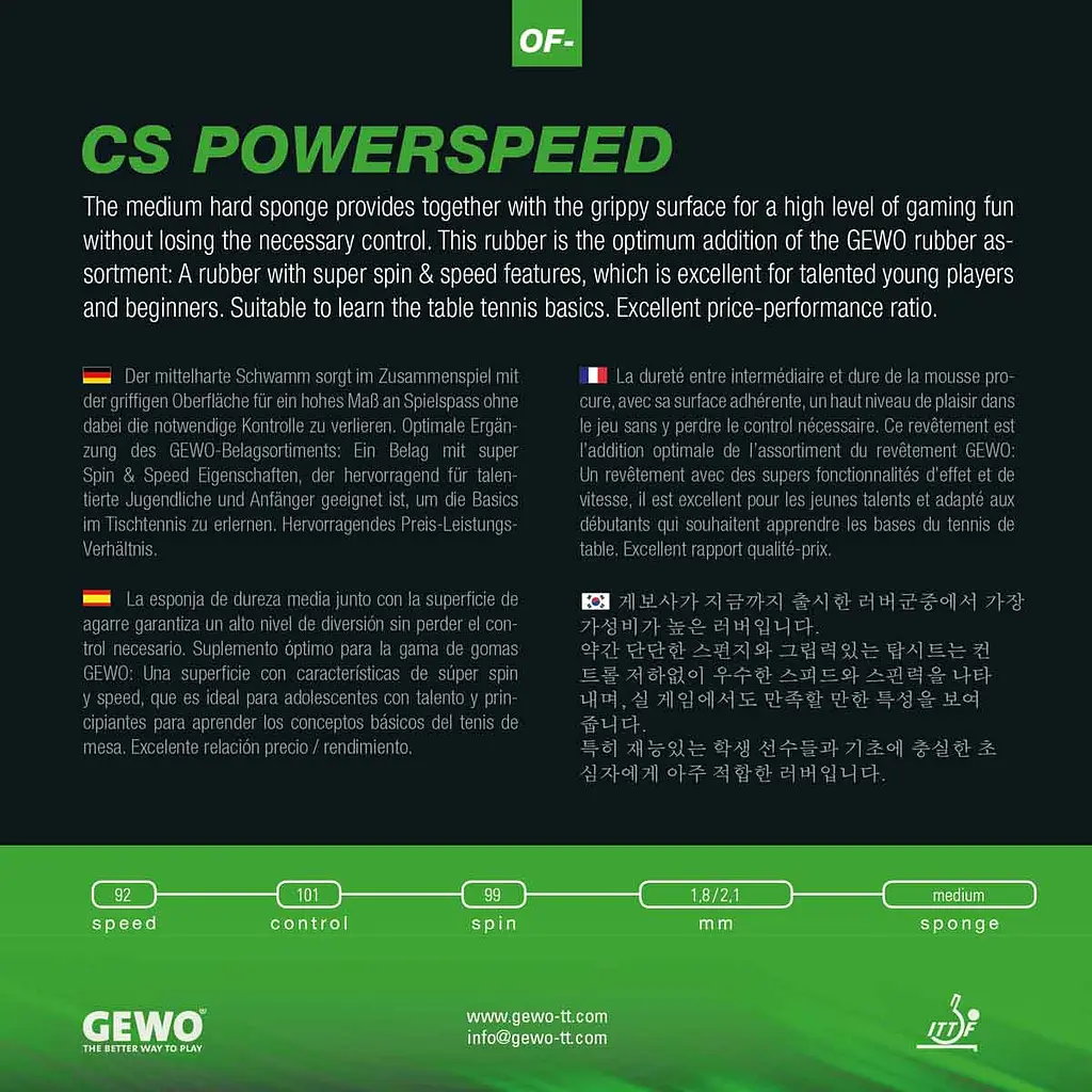 Ракетка для настільного тенісу Gewo CS Energy Carbon FL (860500001) - фото 10