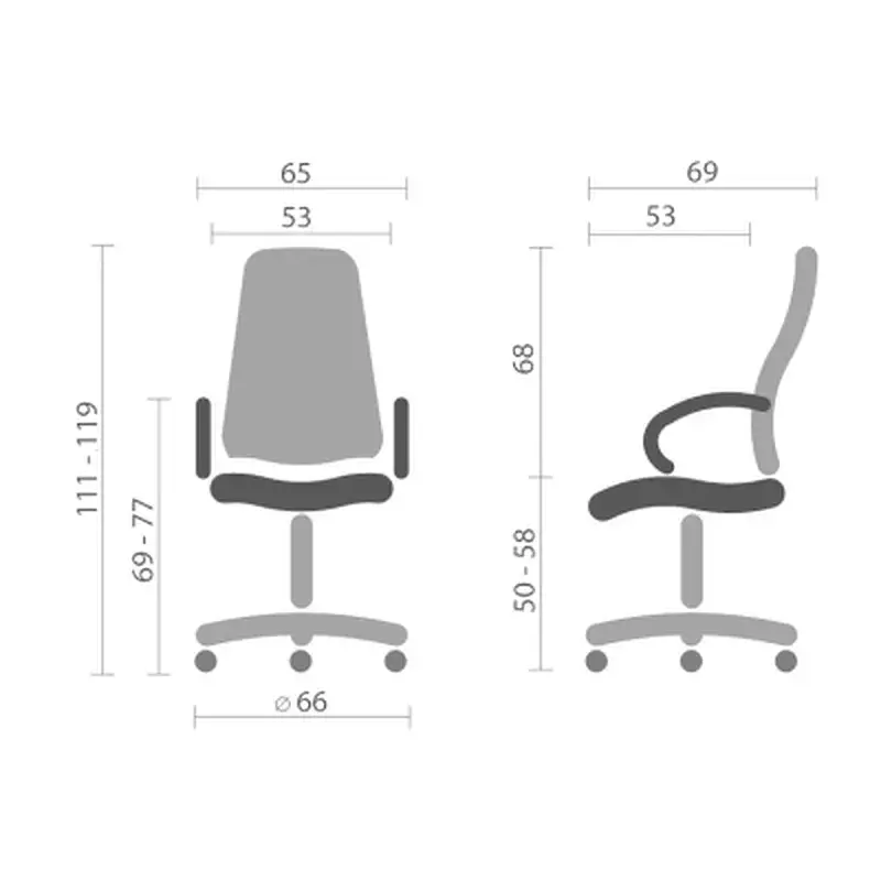 Офісне крісло Аклас Селін ANF Бежевий (1705B-2 Beige) (00146343) - фото 12