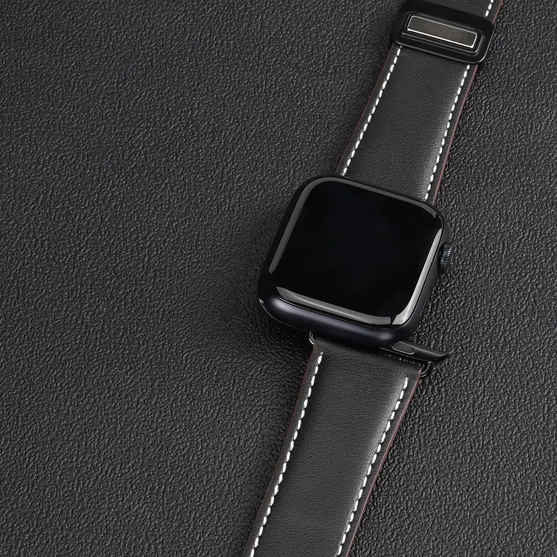 Ремінець Genuine Leather для Apple Watch 38/40/41/42 мм(ser.10) Black Dux Ducis teh0029330 - фото 3