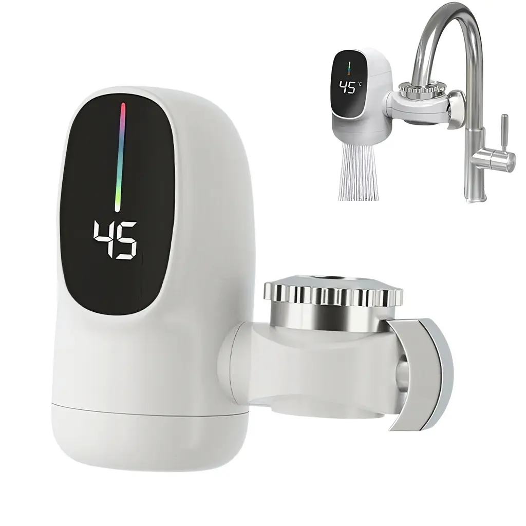 Водонагрівач проточний Water Heater ZSW-D03, 3000 Вт, білий, з LCD дисплеєм, підключення 1/2" - фото 3