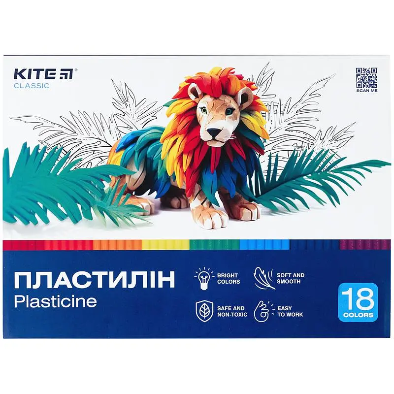 Пластилін Kite Classic, 18 кольорів, 360 г., (K-085) - фото 5