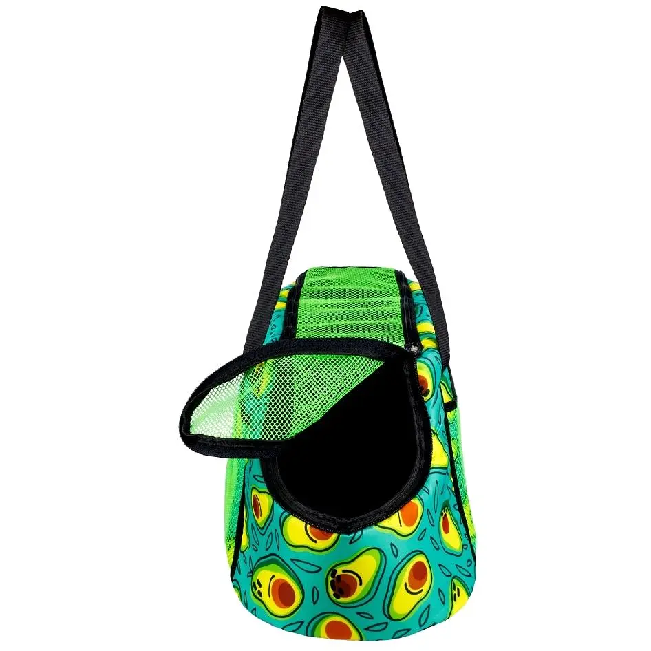 Сумка-переноска для кошек и собак Barksi размер M 45х25х25 см авокадо зеленая - фото 2