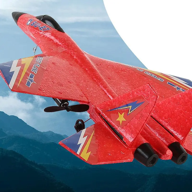 Літак на радіокеруванні SCHE HW28 SU27 Foam Red - фото 2