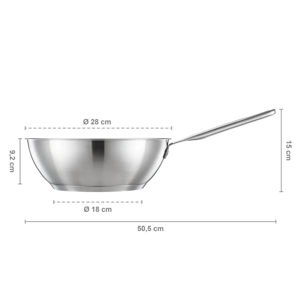 Wok-пательня Fiskars All Steel Pure 28 см (1065629) - фото 4