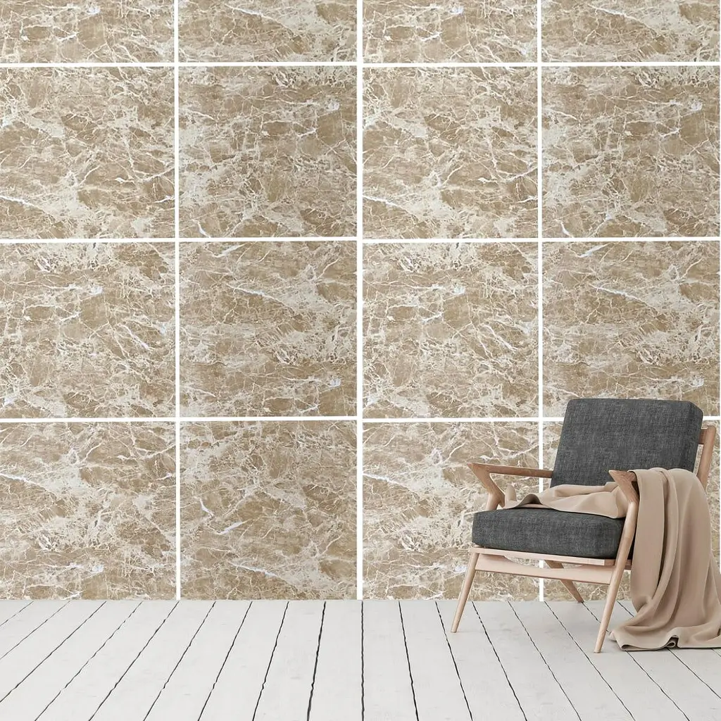 Декоративна плита ПВХ Sticker Wall SW-00001398 Кремовий мармур 1,22х2,44мх3мм - фото 3