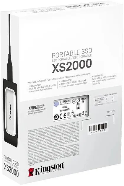 Диск портативний переносний SSD Kingston XS2000 500 GB USB 3.2 Gen2 (2x2) Type-C - фото 5