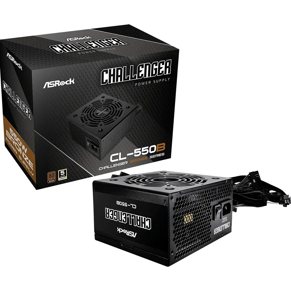 Блок живлення 550W ASRock Challenger CL-550B 120mm, 80+ Bronze, Retail - фото 5