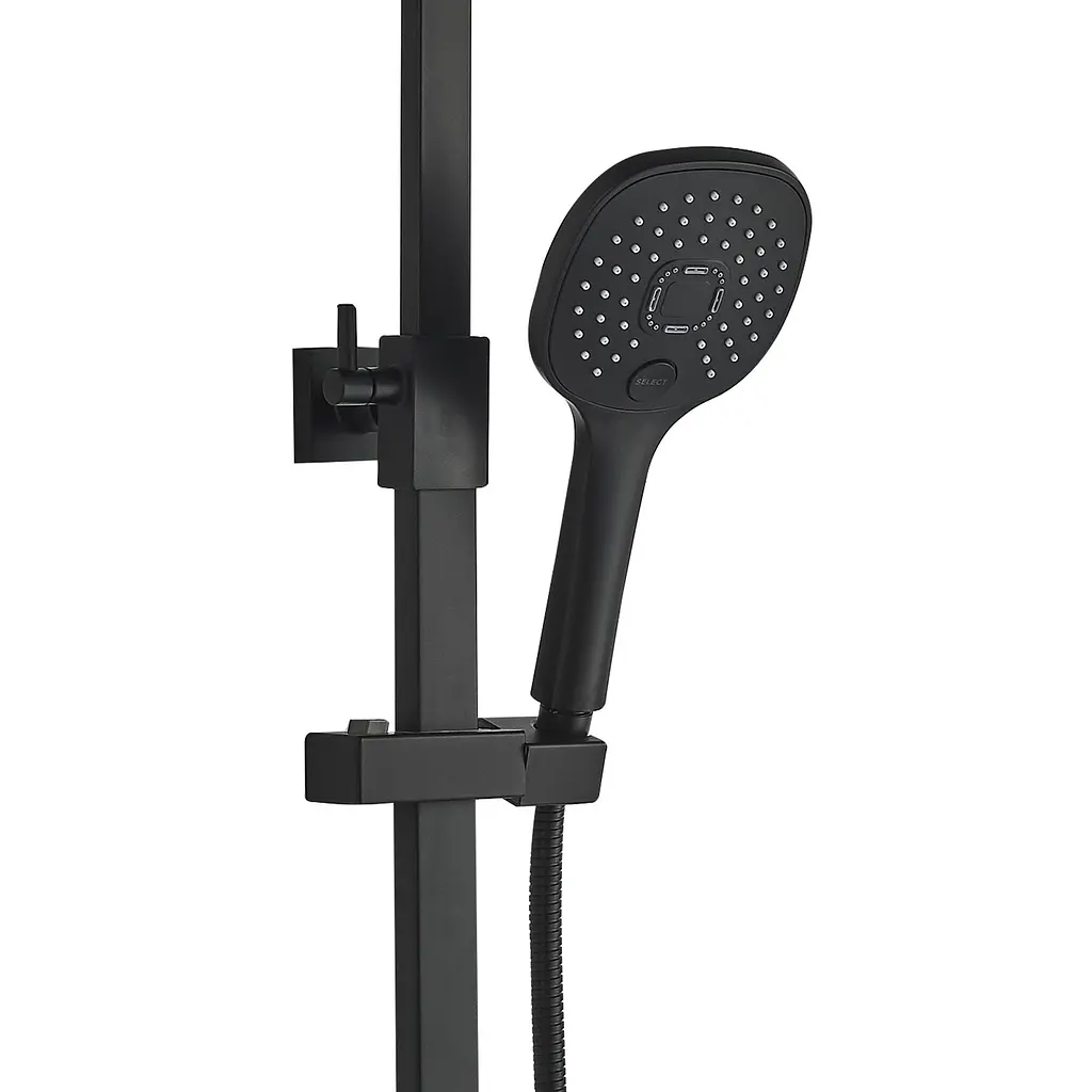 Душова система Globus Lux Termostatic Q GLQ-0040T-BB, Чорний матовий - фото 3