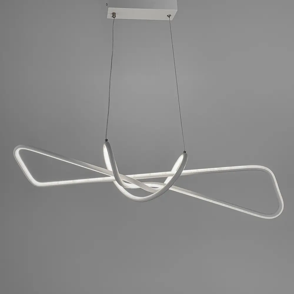 Современная белая люстра AVIZE в двух размерах Line.F Длина 85 см - фото 3