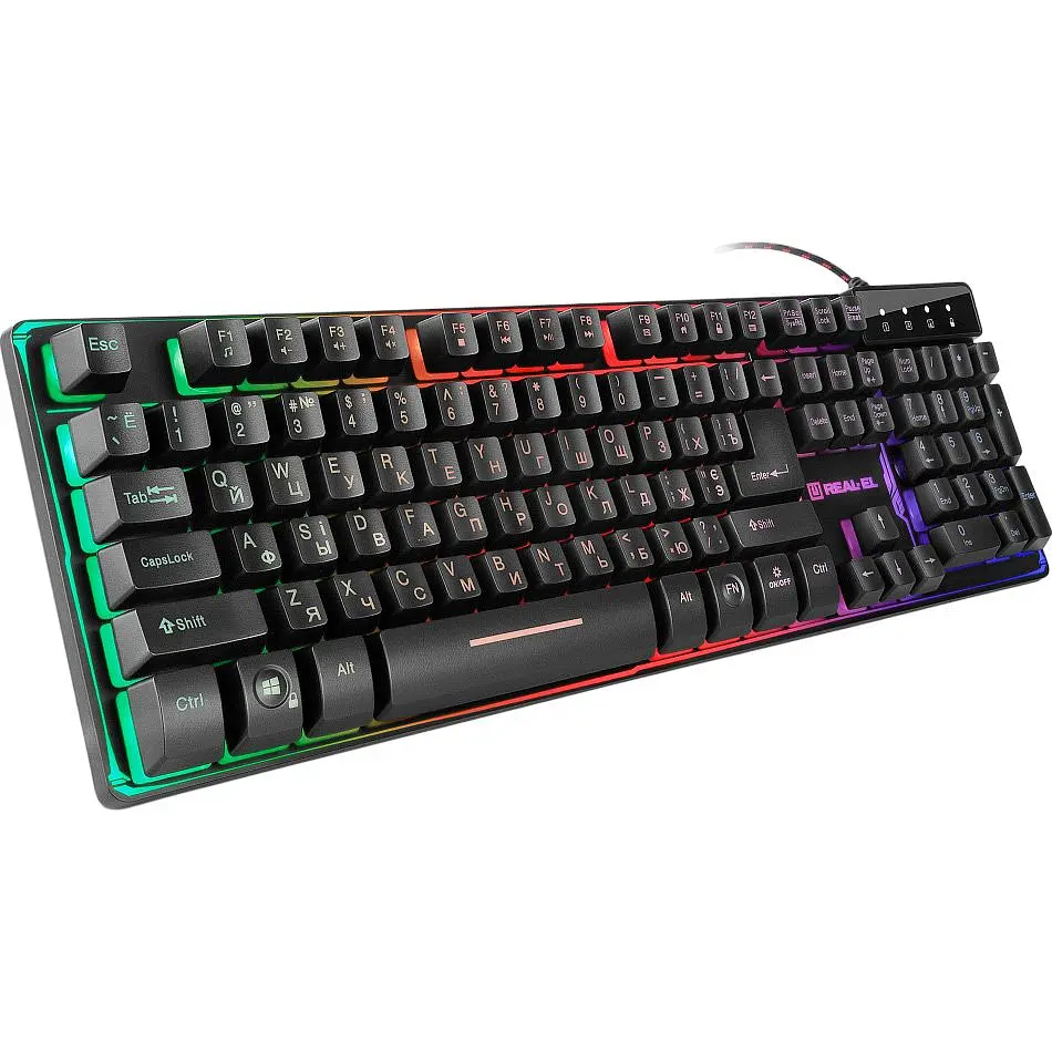Клавіатура REAL-EL Gaming 8700 Backlit Black (EL123100015) [128762] - фото 4