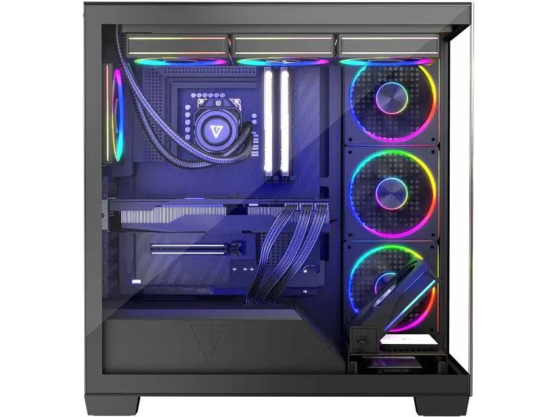 Корпус MODECOM Volcano Stellar ARGB MIDI 8F Black (AT-STELLAR-8F-ARGB-10) - фото 4