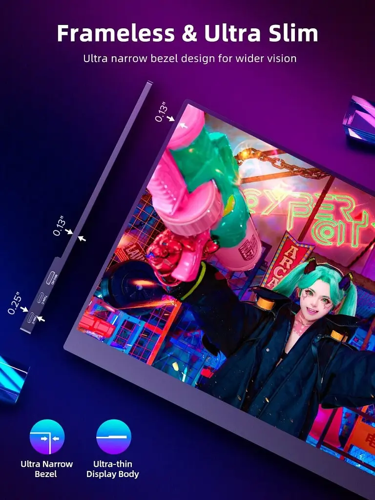 Портативний монітор UPERFECT 17.3" 2K 144Hz [90505] - фото 5