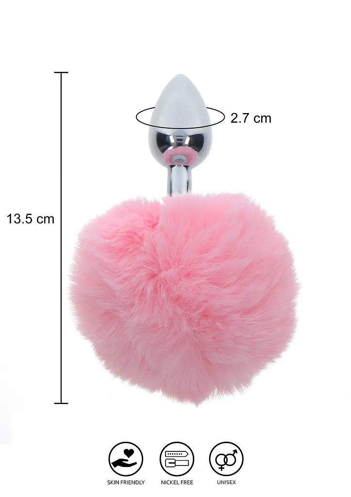 Анальна пробка з хвостиком Taboom Bunnytail Buttplug, 13,5 см (рожевий) - фото 3
