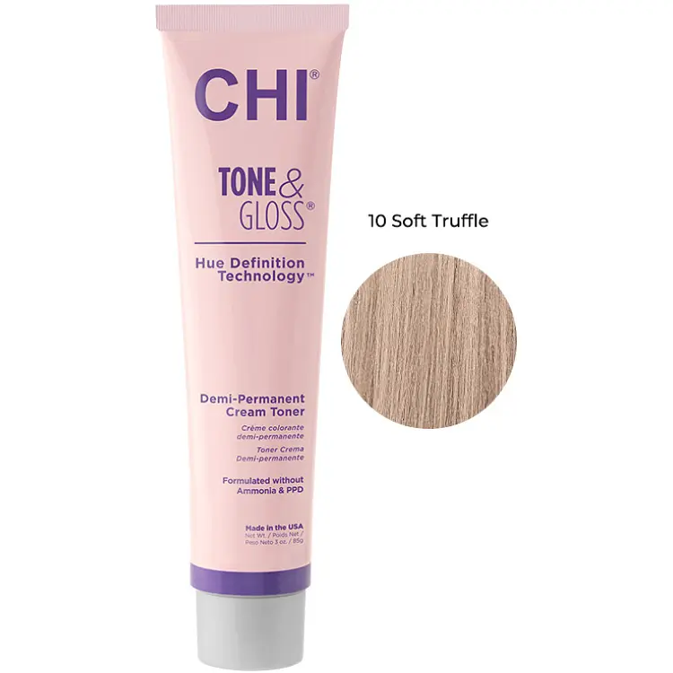 Тонер для волосся CHI Tone&Gloss Soft Truffle кремовий безаміачний 85 г - фото 2