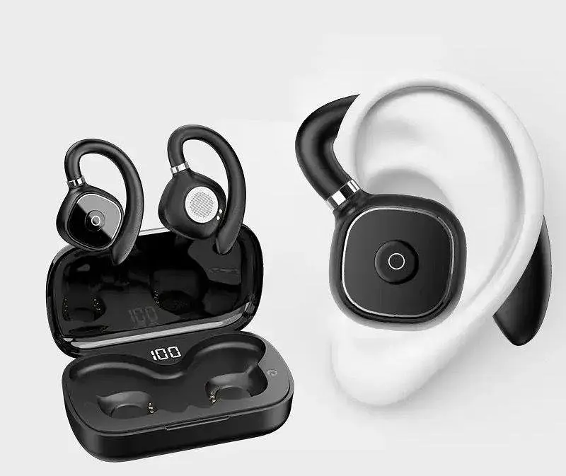 Бездротові кісткові Bluetooth навушники TWS Y1 зі спортивними дужками за вухо Чорні - фото 3