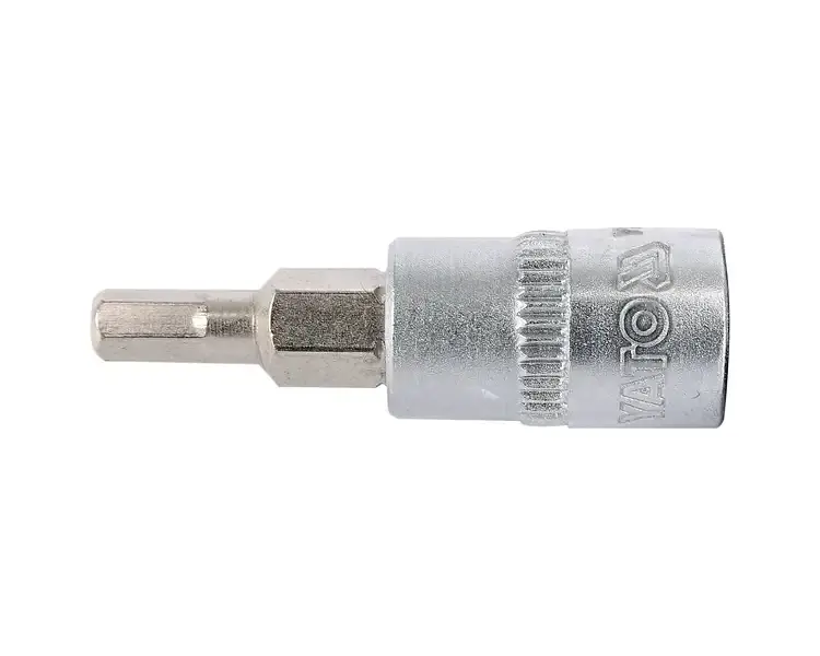 Головка торцевая Yato квадрат 1/4" HEX M4 L=37 мм (YT-04371) - фото 2