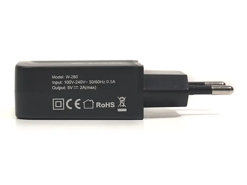 Зарядний пристрій PowerPlant W-280 USB/Lightning LED 220 В, 5 В, 2 A (SC230020) - фото 2