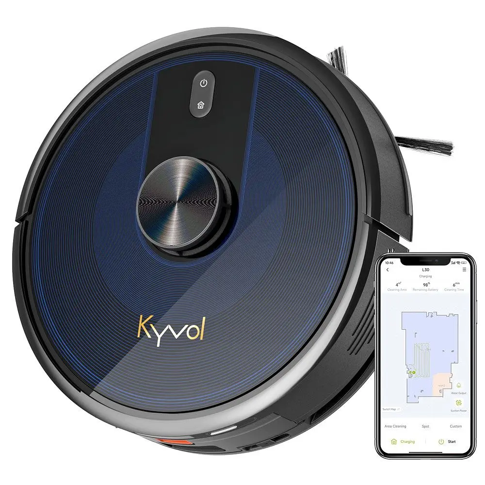 Робот пилосос Kyvol Cybovac L30 Lidar/210ml+210ml/2600 mA/2500 pa/Google Assistant,Amazon Alexa (Kyvol L30) - фото 9
