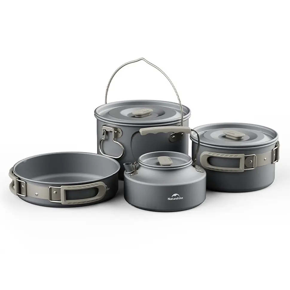 Сковорідка зі складаною ручкою Naturehike CNK2450CF010, 17,5 см, алюміній - фото 3