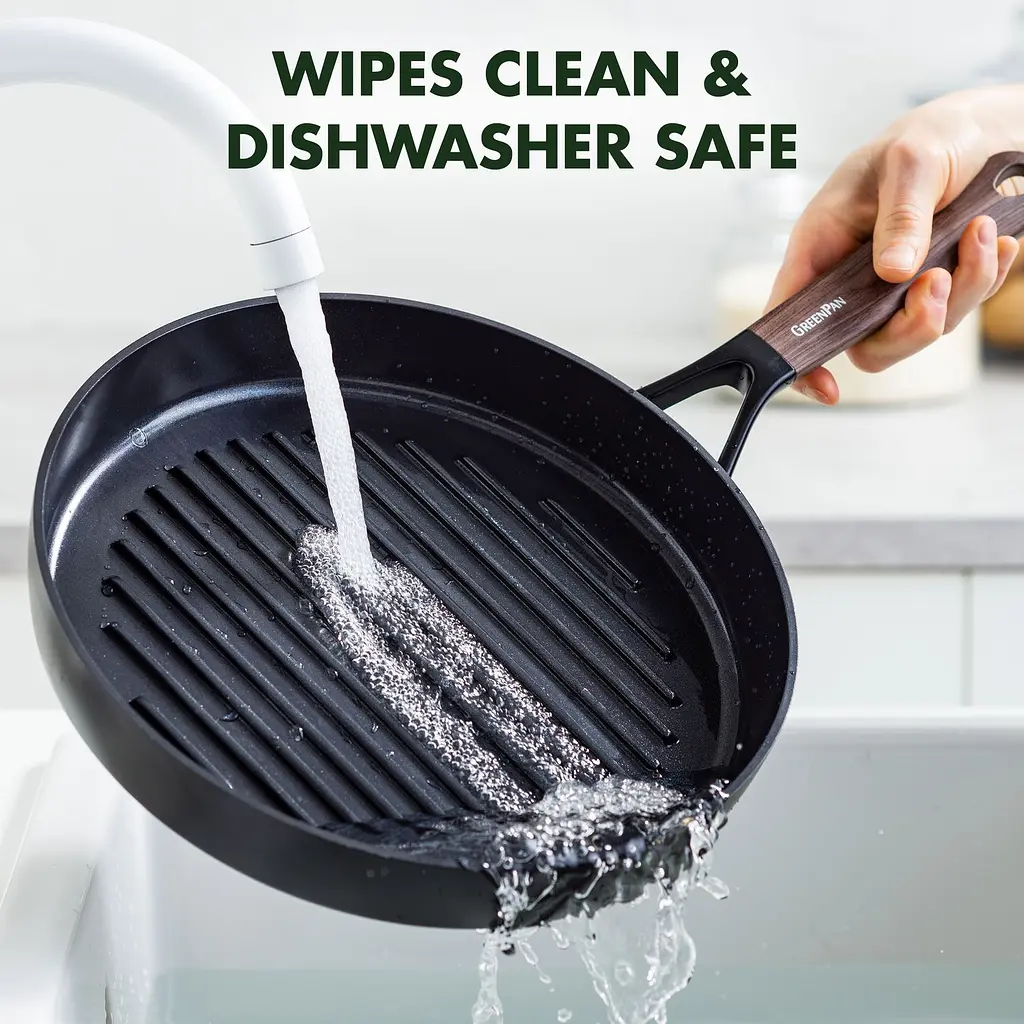 Сковорода-гриль GreenPan Eco Smartshape Darkwood 28 см (CC006444-001) - фото 3