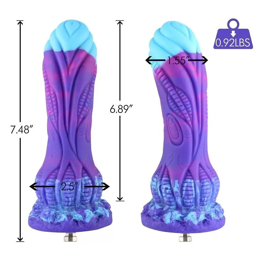 Фалоімітатор Hismith 7.48″ Silicone Dildo HSA140 Monster Series система KlicLok для секс-машин - фото 2