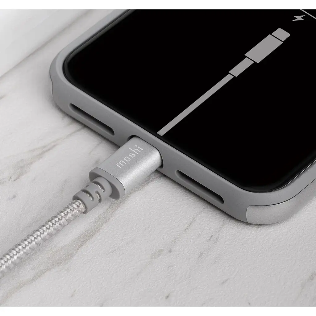Кабель USB-C to Lightning Moshi Integra Cable Jet Silver 1.2 м (99MO084105) - фото 3