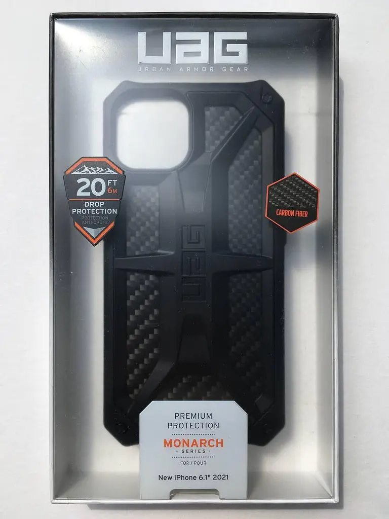 Оригінальний протиударний чохол UAG Monarch для iPhone 13 \| 14 (6.1") Black Carbon (113171114242) - фото 2