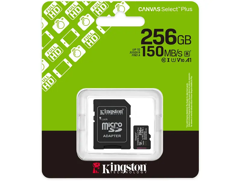 Карта пам'яті Kingston Canvas Select Plus Gen3 microSDXC + SD-Adapter 256 GB (SDCS3/256GB) - фото 3