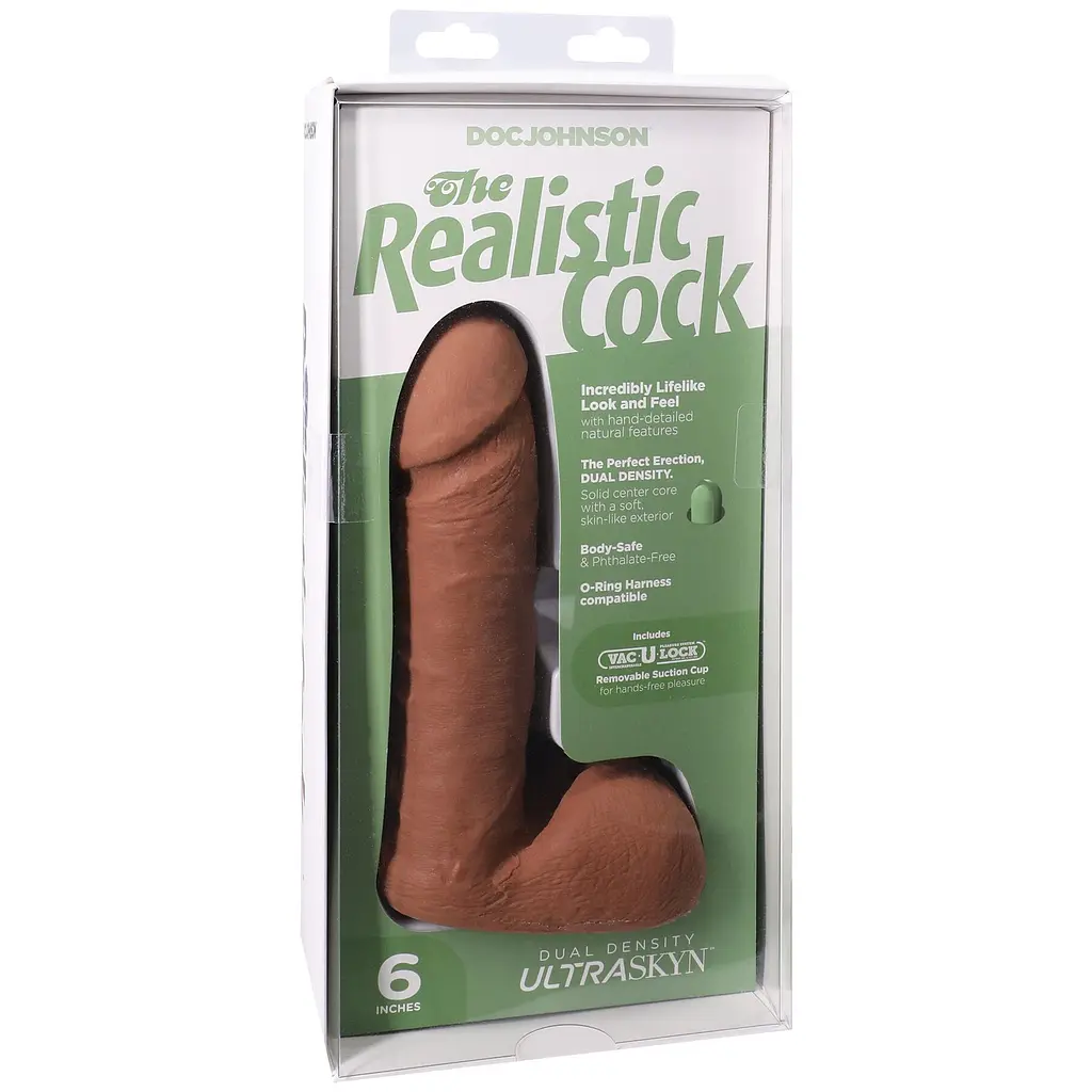 Фалоімітатор Doc Johnson The Realistic Cock ULTRASKYN 6 Inch, 17.3 см - фото 8